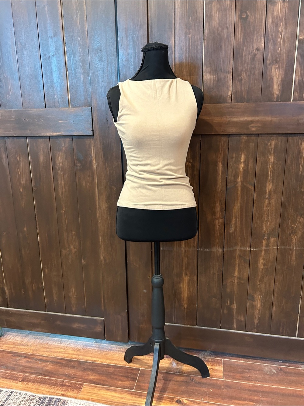 Express Beige Crewneck Sleeveless Tank